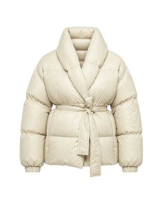Bacon Natural Dada Wrap-Design Puffer Jacket