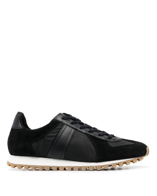 Sandro Leather Running Low-top Sneakers in Black for Men | Lyst UK