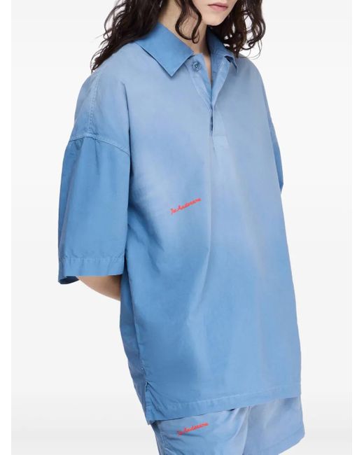J.W. Anderson オーバーサイズ ポロシャツ Blue