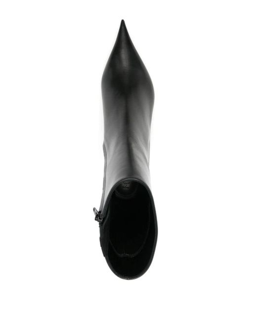 Mugler Black 55mm Leather Ankle Boots