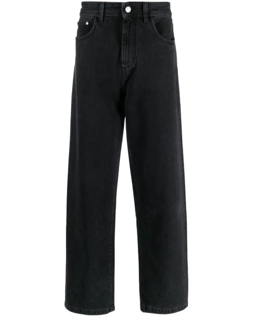 Jeans A Gamba Ampia Con Stampa di Gcds in Black da Uomo