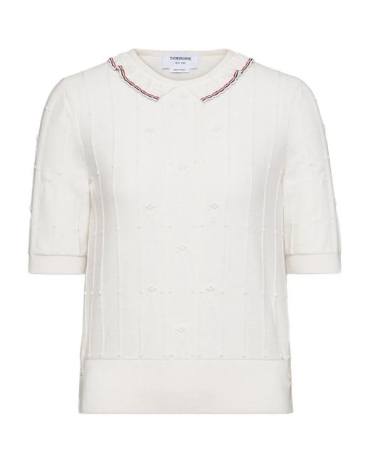 Thom Browne White Short-Sleeves T-Shirt