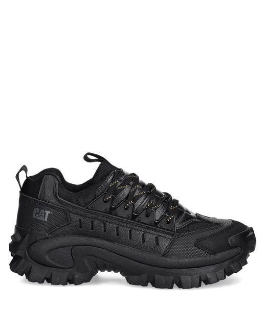 Caterpillar Black Intruder Lace-Up Chunky Sneakers for men