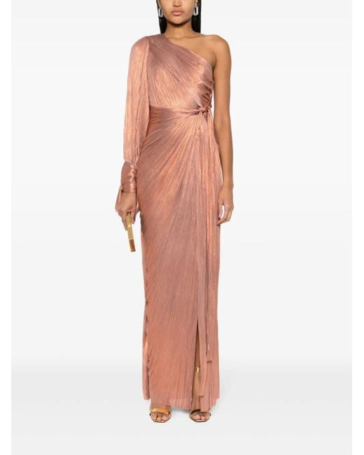 Maria Lucia Hohan Orange Silk One-shoulder Palmer Gown