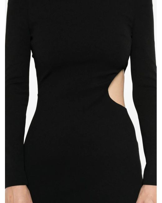 Solace London Black Mircea Off-Shoulder Cut-Out Maxi Dress