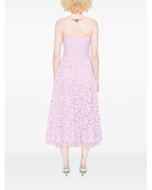 Robe Mi-Longue À Fleurs En Dentelle Jonathan Simkhai en coloris Pink