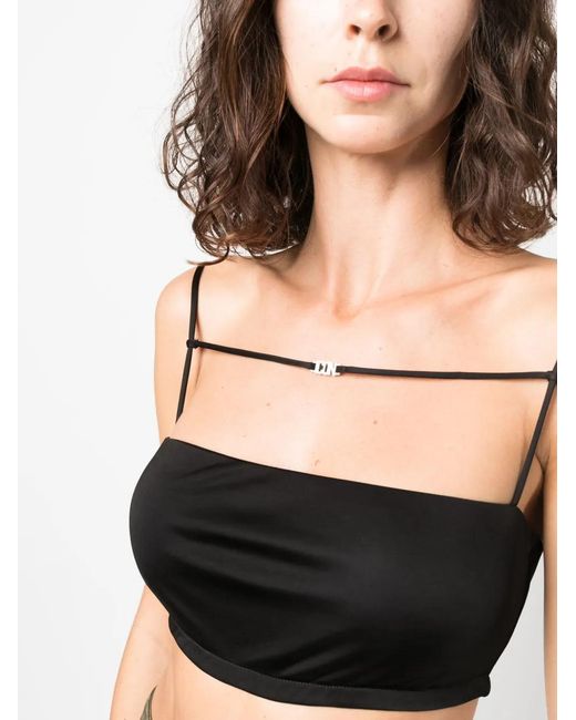 DSquared² Black Icon-Plaque Bandeau Top