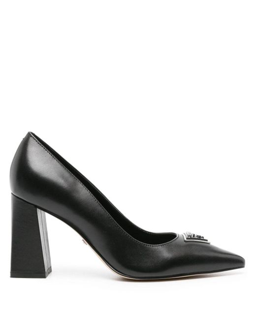 Guess USA Black Barson 85mm Leather Pumps