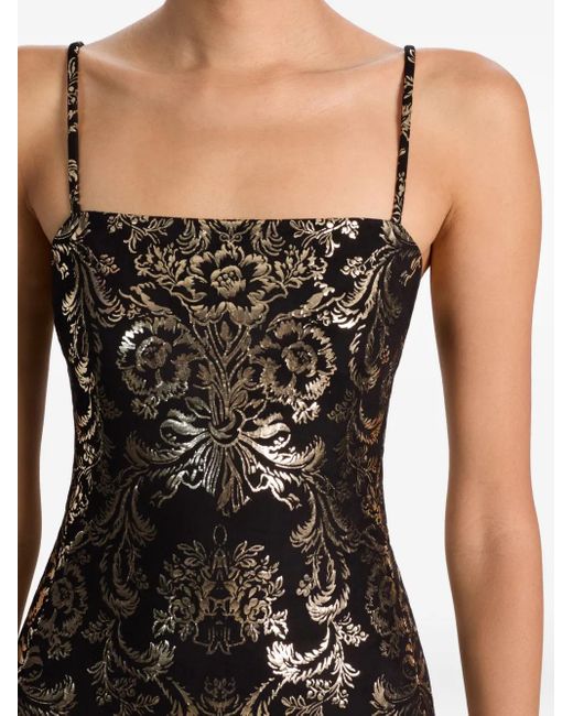 Alice + Olivia Black Fifi Minikleid mit Spaghettiträgern