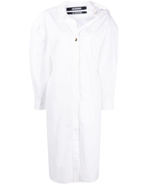 Vestido La Robe Chemise Jacquemus de color White
