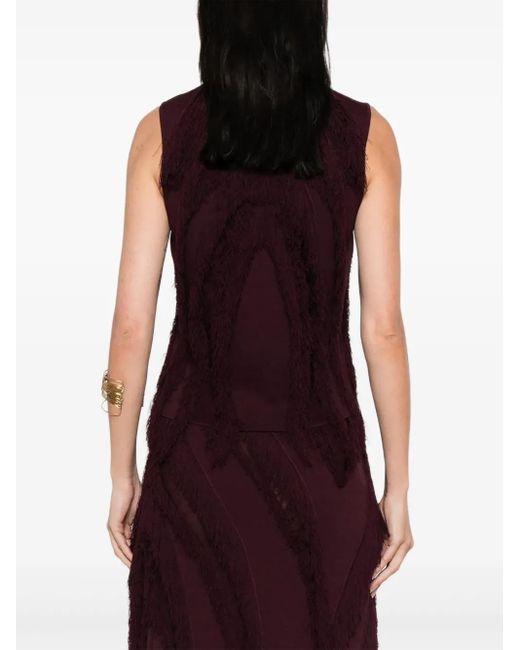 Top sin mangas con flecos Ulla Johnson de color Red