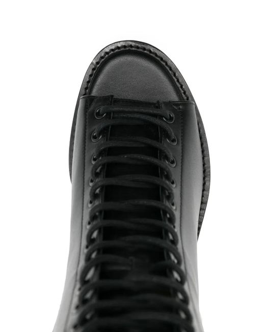 Juun.J Black 80Mm Open-Toe Leather Boots