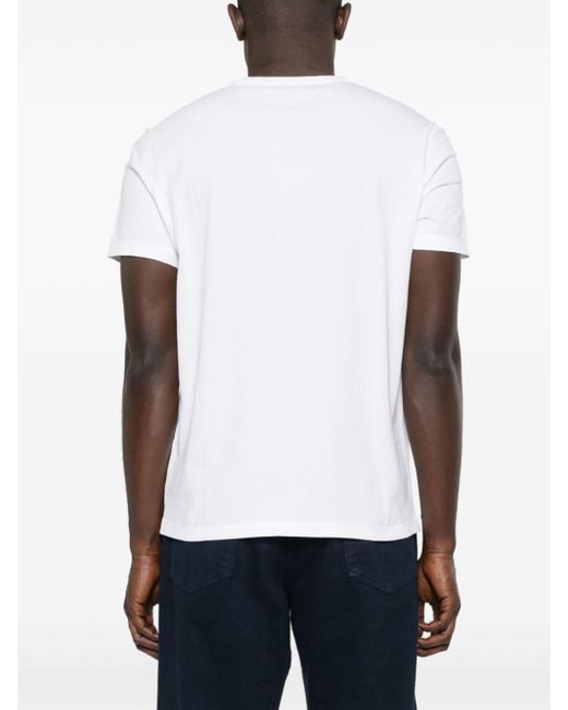 Dondup White Logo-print Cotton T-shirt for men
