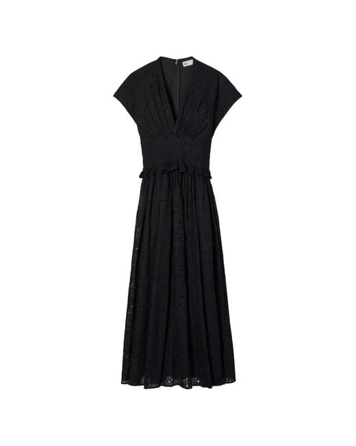 Tory Burch Black Eyelet Cotton Dress