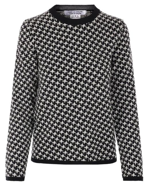 Comme des Garçons Black Intarsia-Knit Wool Jumper