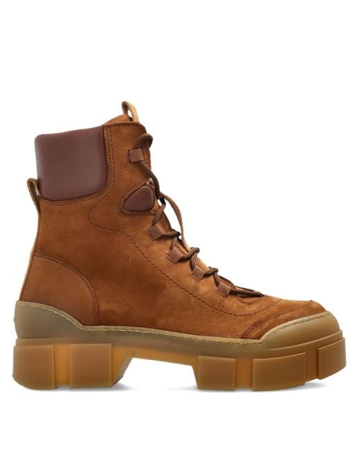 Vic Matié レースアップ パデッドブーツ Brown