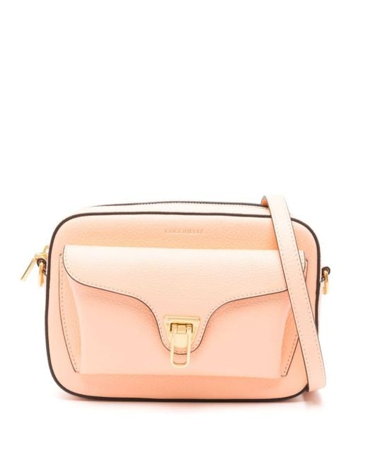 Coccinelle Pink Small Leather Cross Body Bag