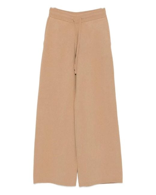 Soft Goat Natural Knitwear Trousers