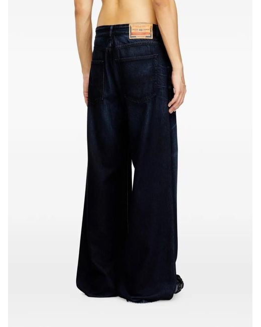 DIESEL Blue D-Rise Cotton Trousers for men