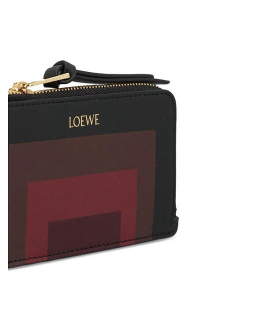 Loewe Purple X Albers Geometric-Pattern Zip Wallet