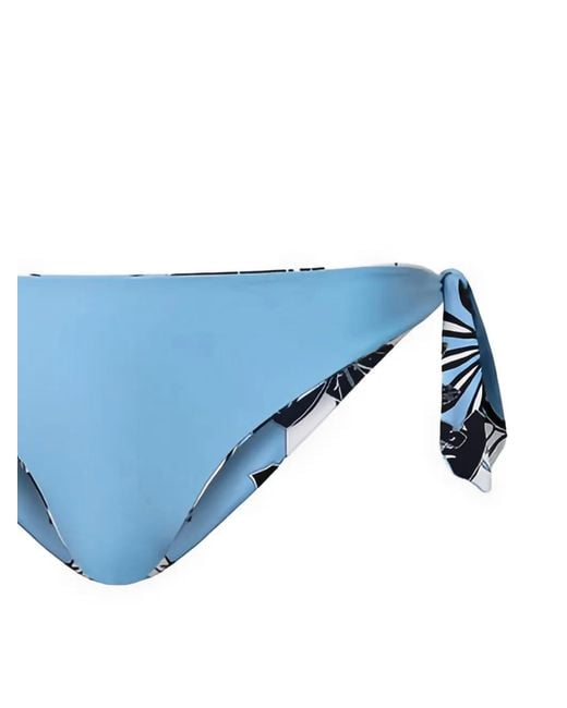 Twinset Blue Reversible Floral-Print Bikini Bottoms