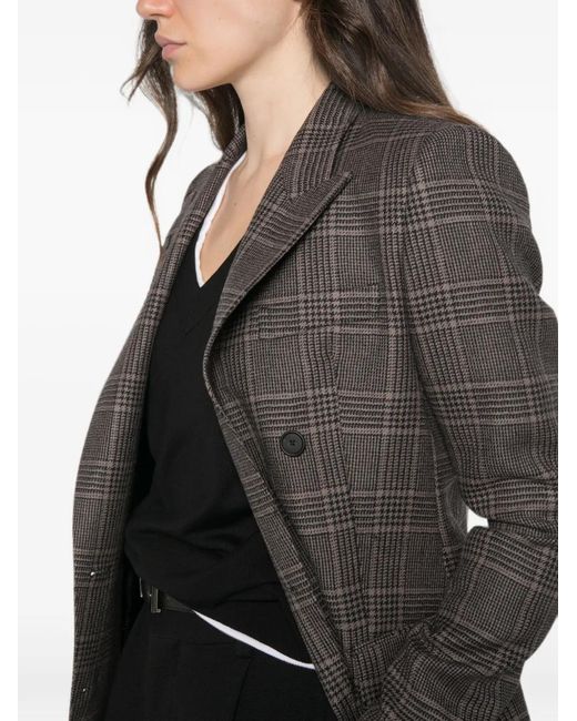 Tagliatore Brown Double-Breasted Blazer