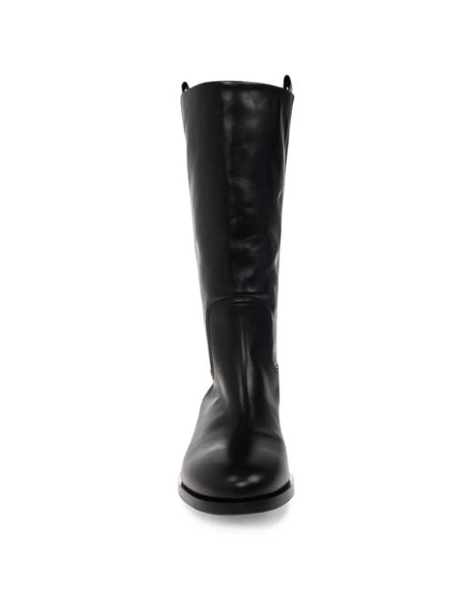 Aeyde Black Theo Knee-High Leather Boots