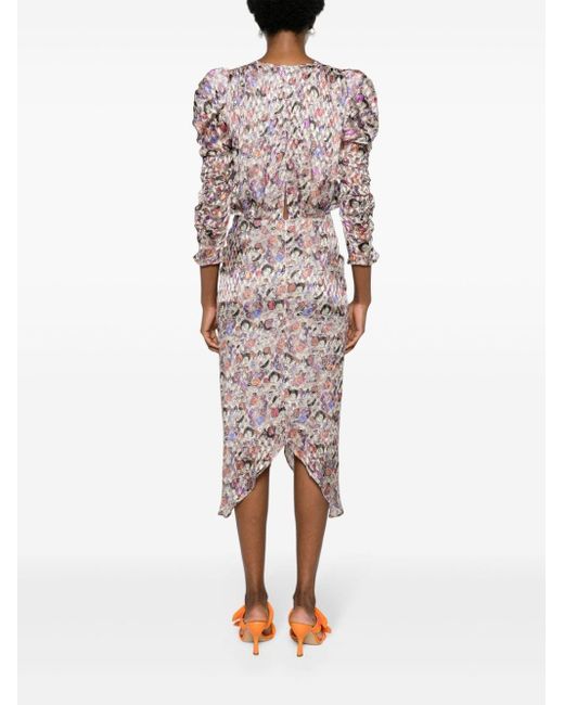 Isabel Marant Fluwelen Mini-jurk in het Multicolor