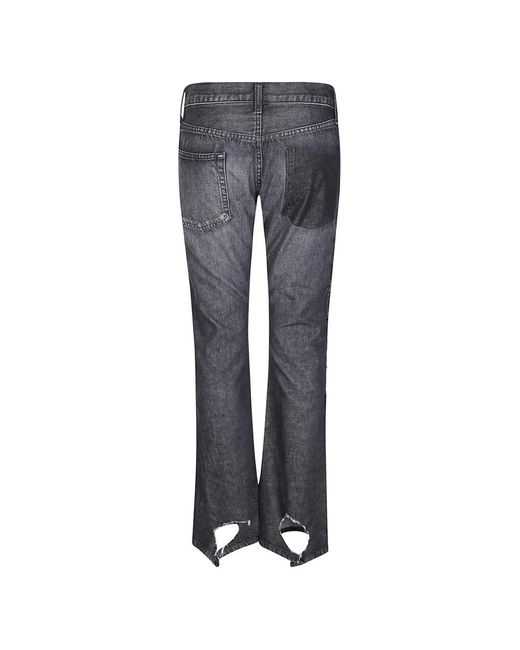 Junya Watanabe Blue Patchwork Distressed Jeans