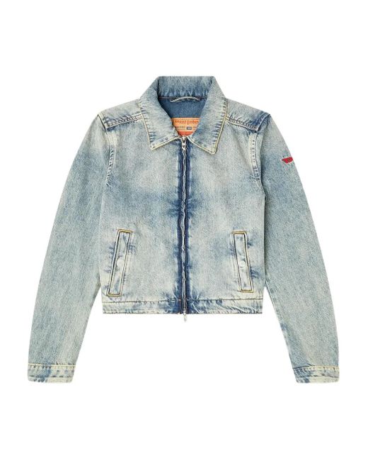 Veste En Jean À Fermeture Zippée DIESEL en coloris Blue