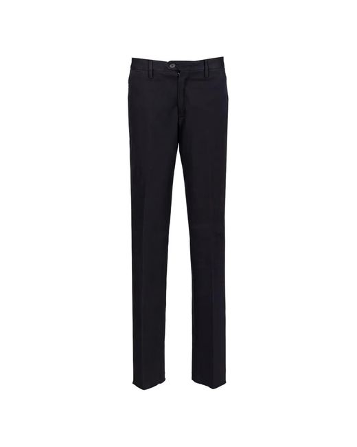 Al Duca D'aosta Black Tailored Cotton Trousers for men