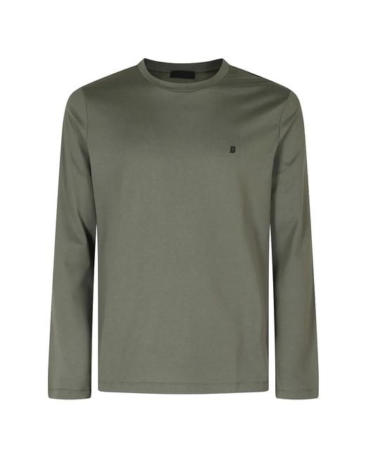 Dondup Langarmshirt Mit Logo-Patch in Green für Herren