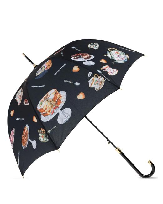Moschino Black Print Umbrella