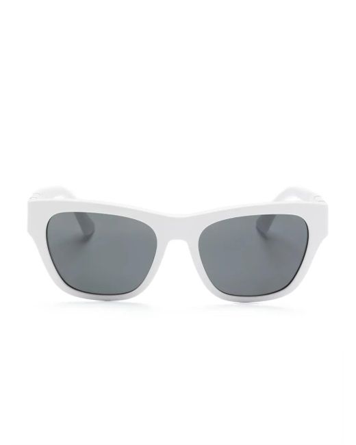 Versace Gray Medusa Head Rectangle-Frame Sunglasses for men