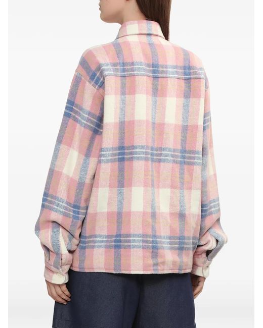 A Bathing Ape Pink Pocket Plaid Shirt