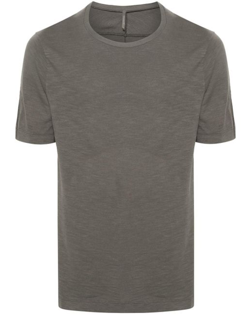 Transit Gray Seam-detail Cotton T-shirt for men