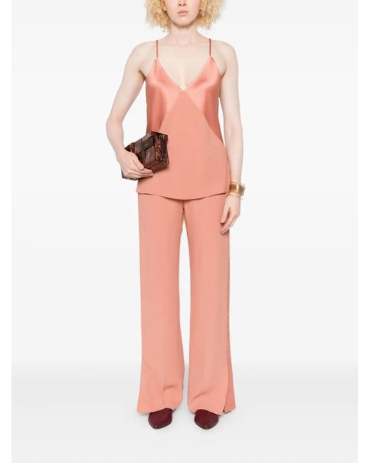 Forte Forte Pink Side-Split Trousers