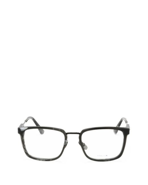 Police Gray Rectangle-Frame Glasses for men