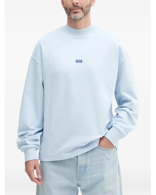 HUGO Sweatshirt mit Logo-Patch in Blue für Herren