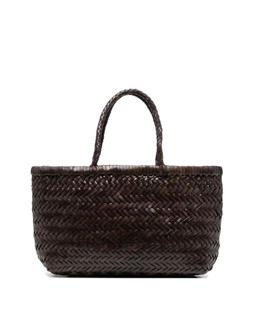 Borsa Tote Intrecciata di Dragon Diffusion in Black
