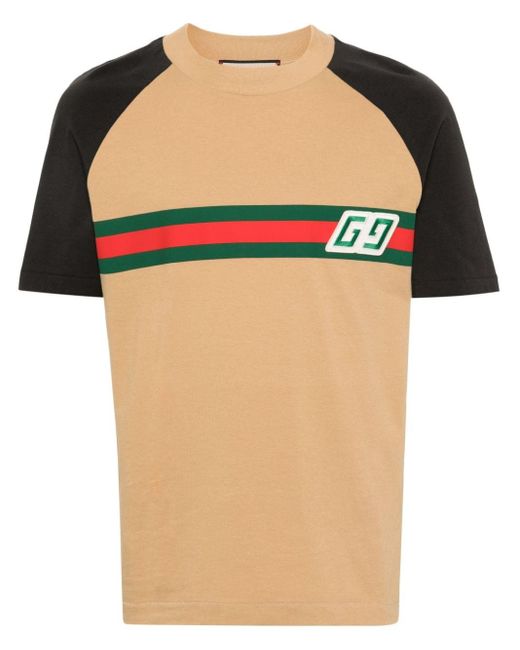 Gucci T-shirt Met Vierkant GG-print in het Black voor heren