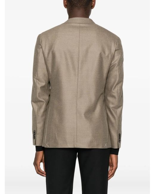 Canali Brown Single-Breasted Blazer for men