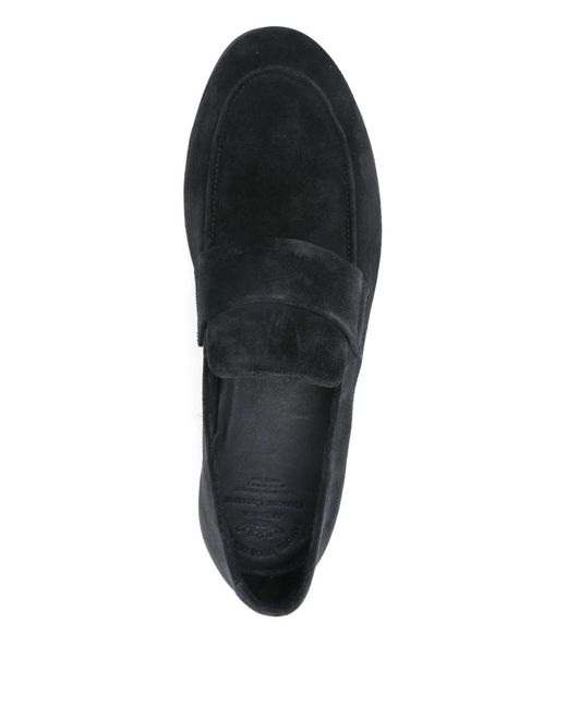 Officine Creative Black Strap Loafers