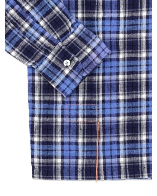 Fortela Blue Bowling Check Shirt for men