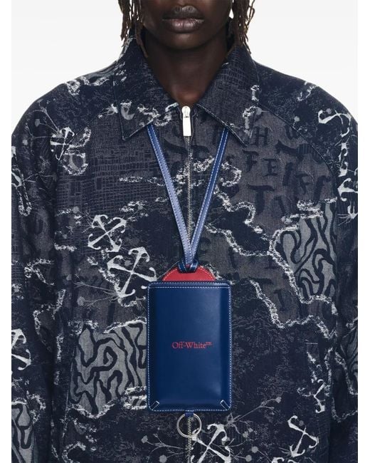 Off-White c/o Virgil Abloh Blue Bookish Phone Card Holder for men
