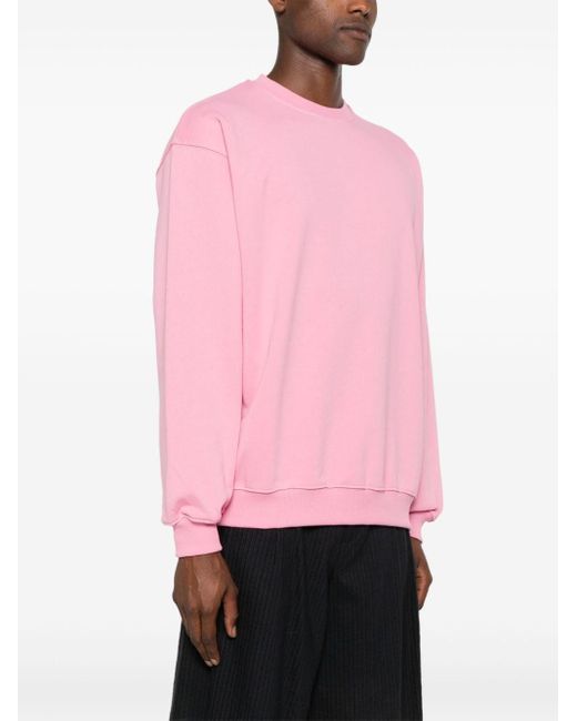 Giada Benincasa Pink Logo-embroidered Cotton Sweatshirt