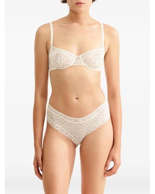 Eres White Murmures Lace Tanga Briefs