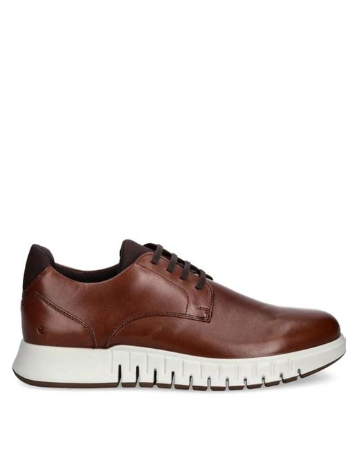 Ecco Brown Gruuv Studio Sneakers for men