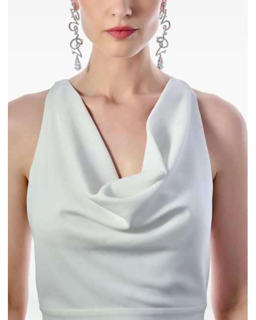 Anabela Chan White 14K And Rhodium Vermeil Script Diamond Earrings
