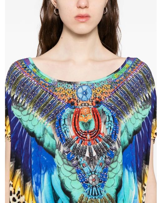 Camilla Blue Graphic-Print Top
